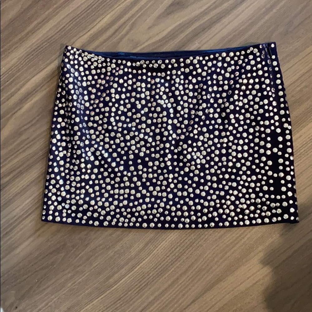 LaRok Midnight Blue Studded Mini Skirt Size 4